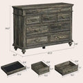 Vintage 9 Drawers Dresser for Bedroom, Living Room
