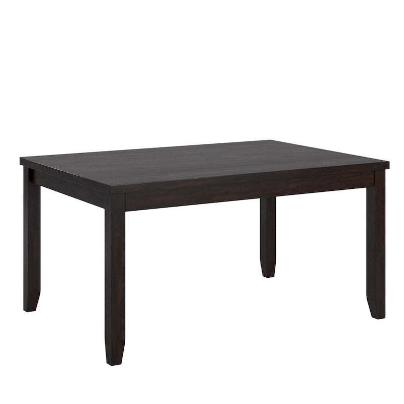 Solid Wood Rectangular Dining Table with Two Drawers