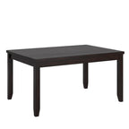 Solid Wood Rectangular Dining Table with Two Drawers