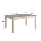 Solid Wood Rectangular Dining Table with Two Drawers