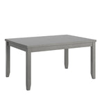 Solid Wood Rectangular Dining Table with Two Drawers