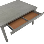 Solid Wood Rectangular Dining Table with Two Drawers