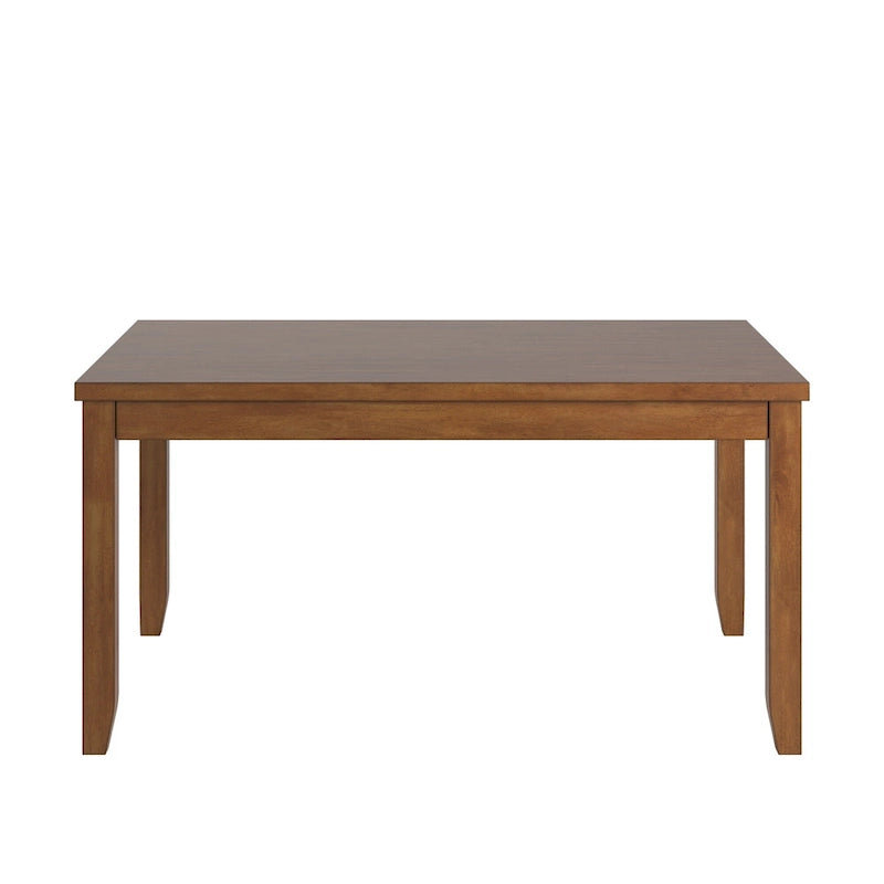 Solid Wood Rectangular Dining Table with Two Drawers