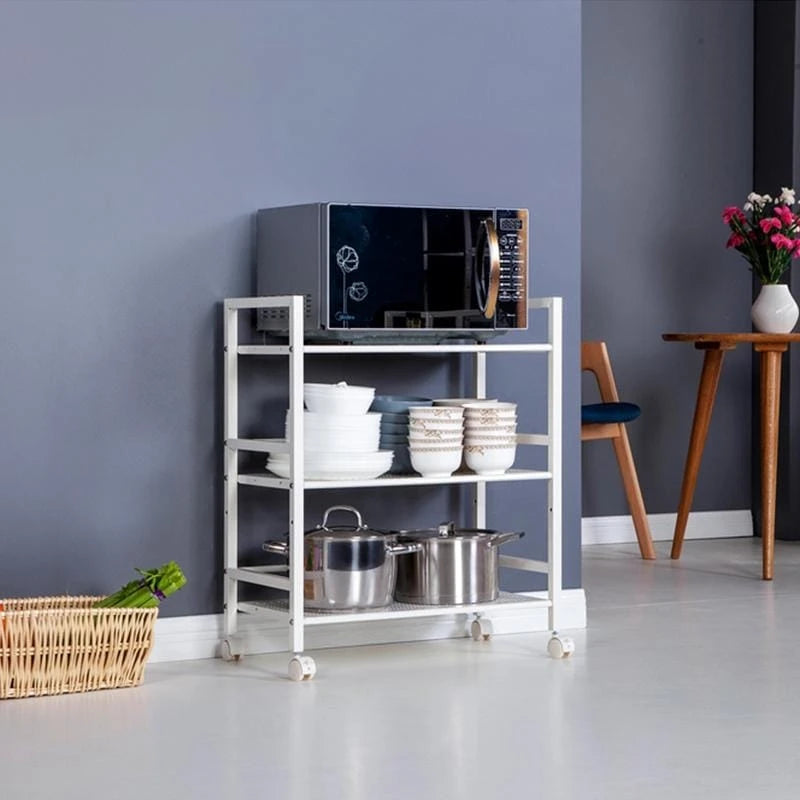 3- OR 4-tier Wheeled Steel Kitchen Island Cart