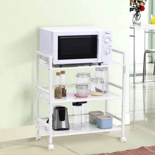 3 or 4-Tier Wheeled Steel Kitchen Cart