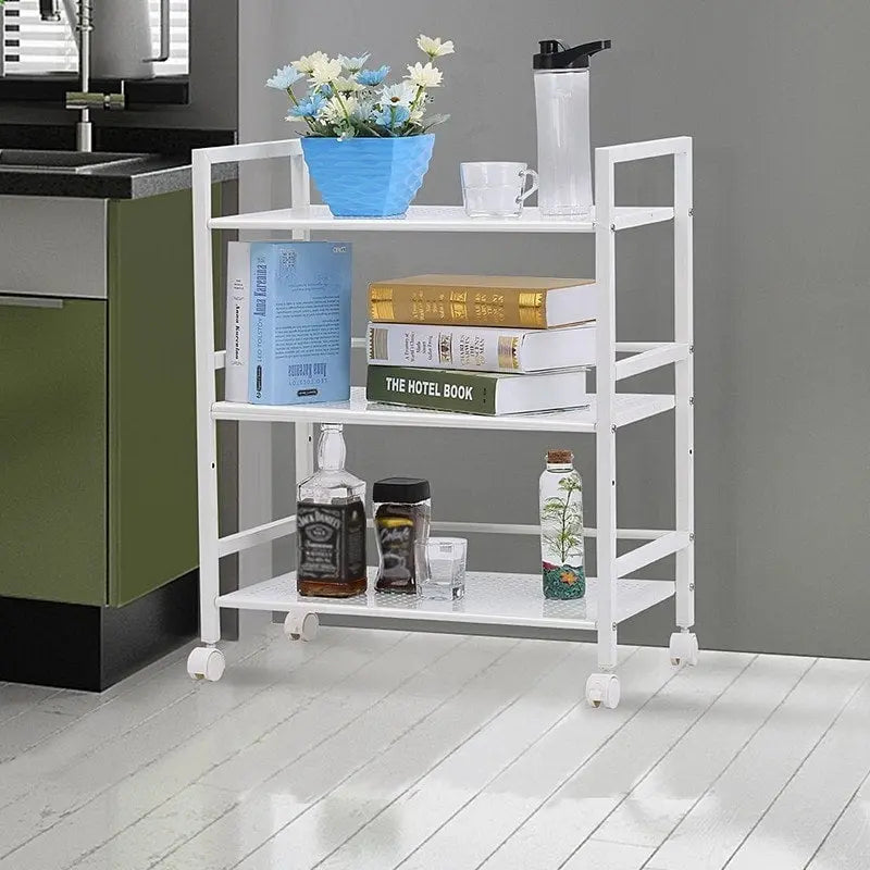 3 or 4-Tier Wheeled Steel Kitchen Cart