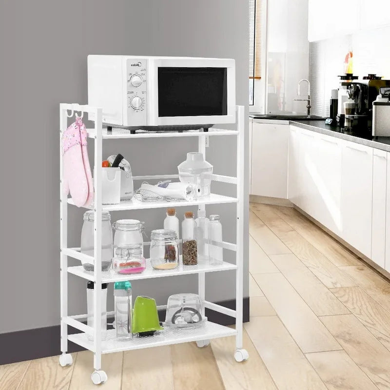 3 or 4-Tier Wheeled Steel Kitchen Cart
