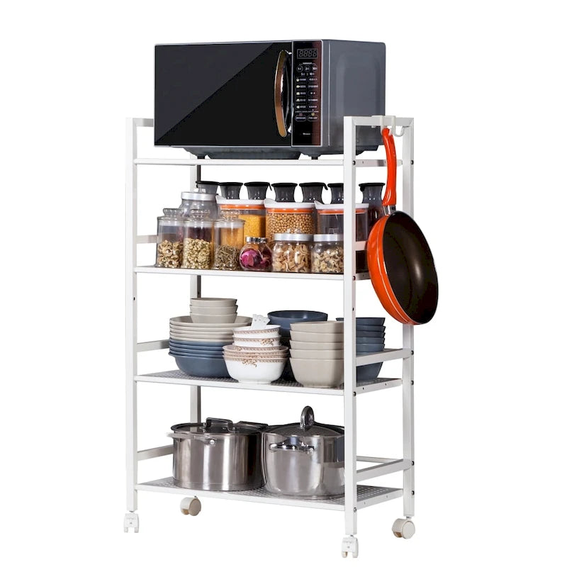 3 or 4-Tier Wheeled Steel Kitchen Cart