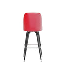 Swivel Bar Stool with Upholstered Bucket Seat and Footrest