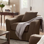 Flared English Arm Slipcovered Feather Down Chair