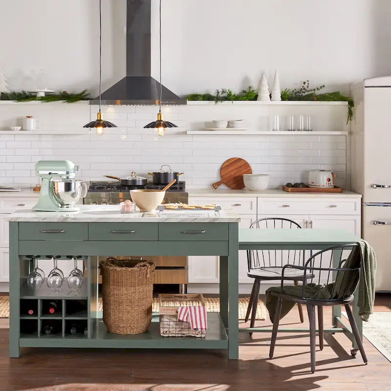 Graneger Farmhouse Wood Multi-Storage Kitchen Island by Furniture of America