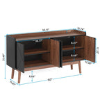 55" Kitchen Sideboard Storage Cabinet with Shelves