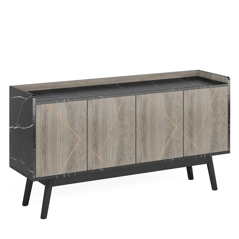 55" Kitchen Sideboard Storage Cabinet with Shelves