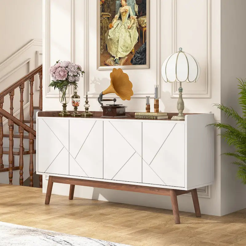 55" Kitchen Sideboard Storage Cabinet with Shelves
