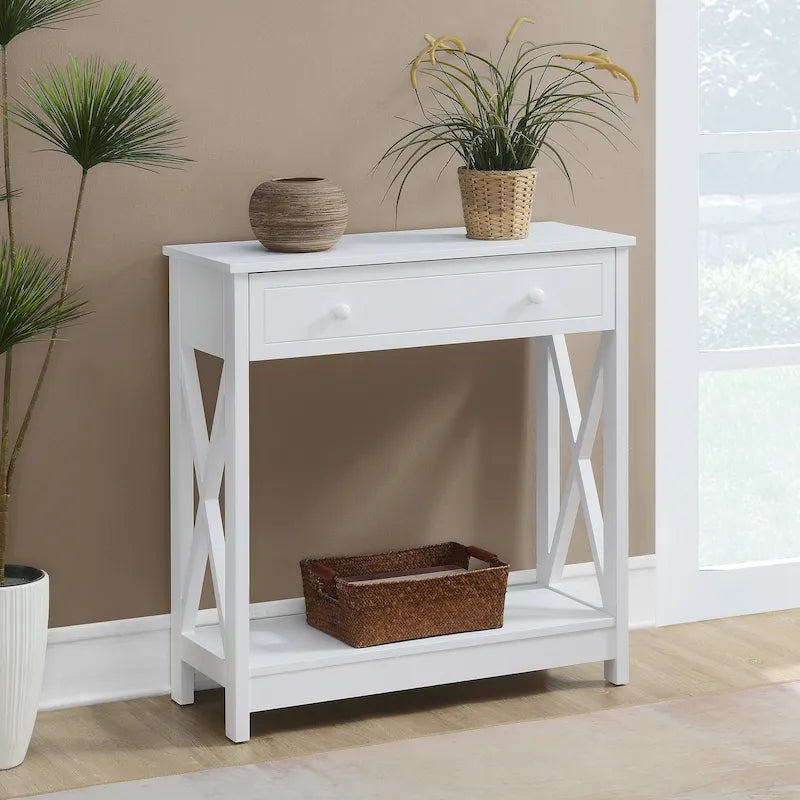 1-Drawer Entryway Hall Table with Shelf