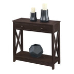 Mesa de entrada de 1 gaveta com prateleira