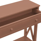 Mesa de entrada de 1 gaveta com prateleira
