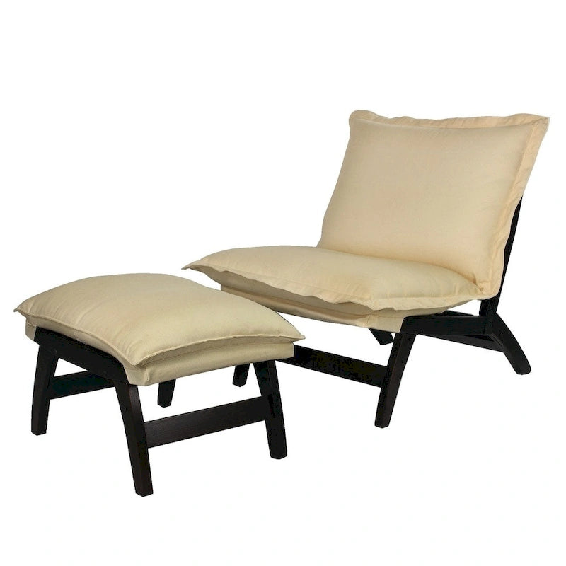 Folding Lounger Chair with Removable Cushion