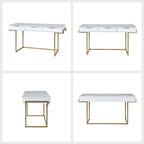 3-Drawer Desk with USB Ports and Outlet