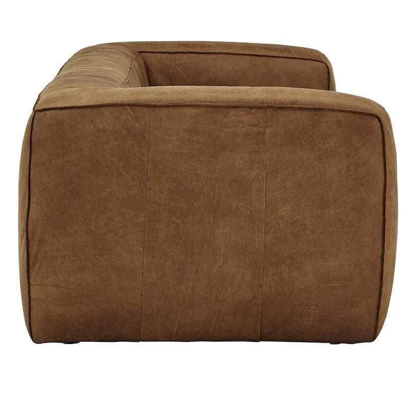 Cognacfarbenes Sofa aus Vintage-Leder