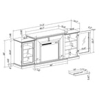 TV Stand with Electric Fireplace - Fits TVs up to 70 inches - 71W x 30H x 15.5D