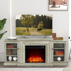 TV Stand with Electric Fireplace - Fits TVs up to 70 inches - 71W x 30H x 15.5D
