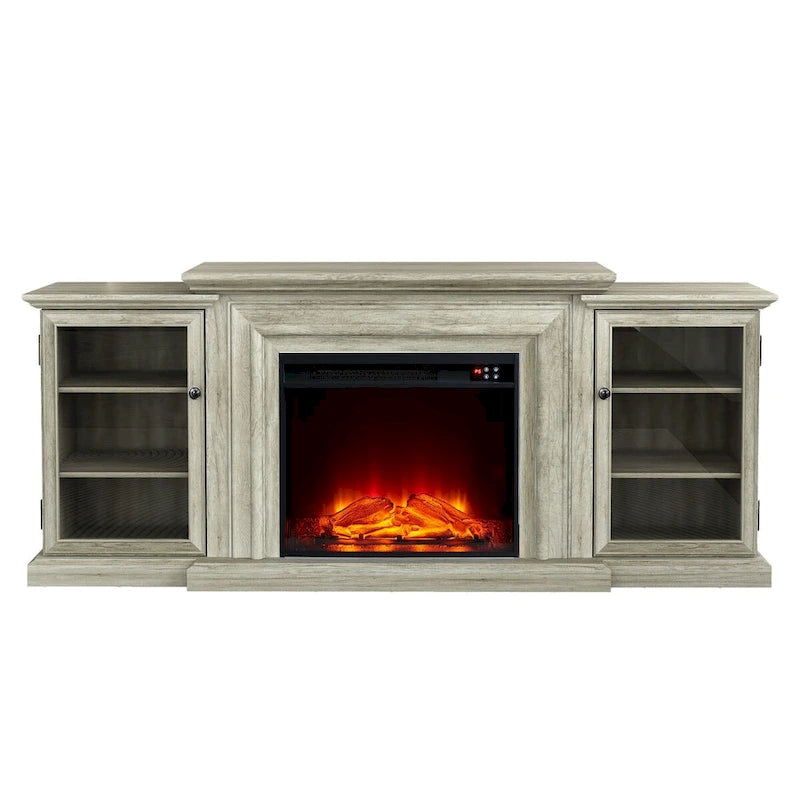 TV Stand with Electric Fireplace - Fits TVs up to 70 inches - 71W x 30H x 15.5D