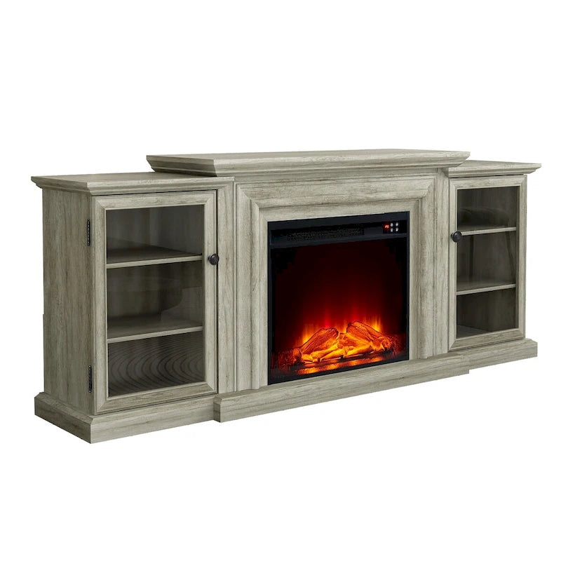 TV Stand with Electric Fireplace - Fits TVs up to 70 inches - 71W x 30H x 15.5D