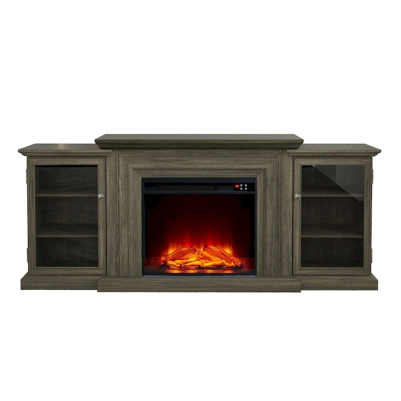 TV Stand with Electric Fireplace - Fits TVs up to 70 inches - 71W x 30H x 15.5D