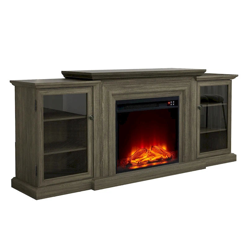 TV Stand with Electric Fireplace - Fits TVs up to 70 inches - 71W x 30H x 15.5D