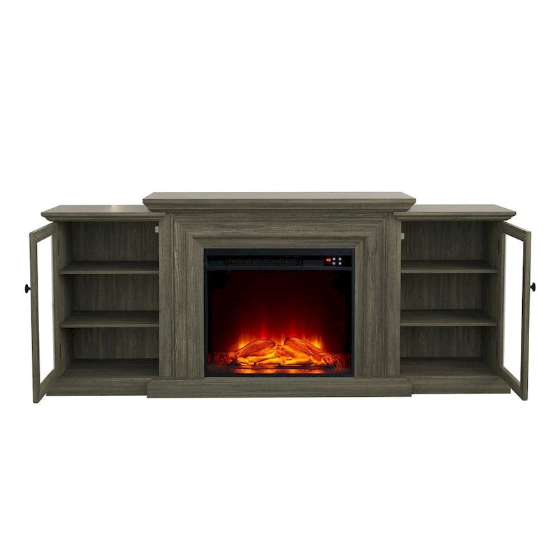 TV Stand with Electric Fireplace - Fits TVs up to 70 inches - 71W x 30H x 15.5D