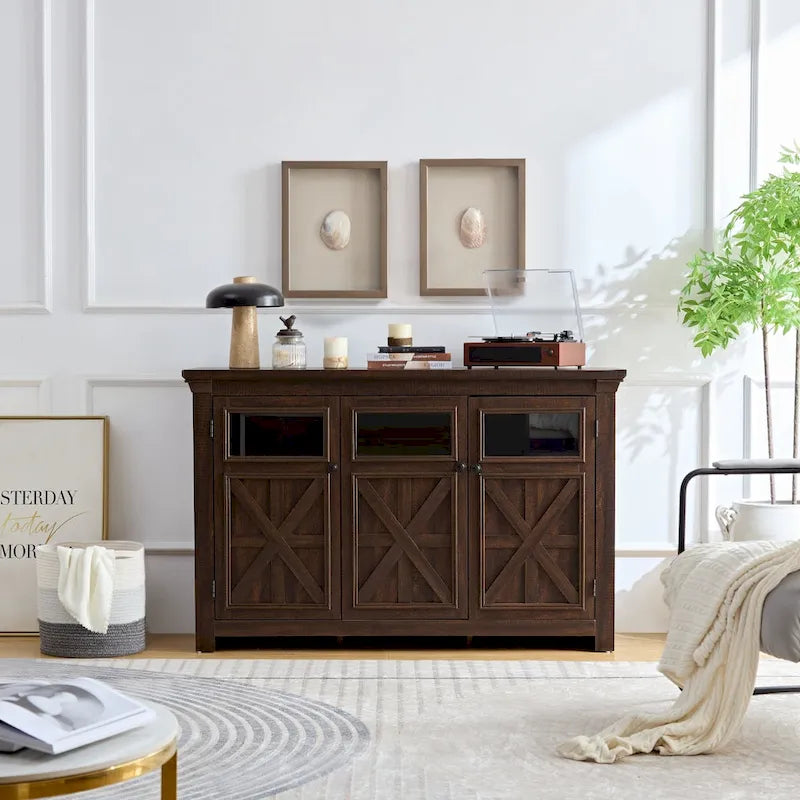 53-inch Farmhouse Buffet Cabinet with Adjustable Shelves