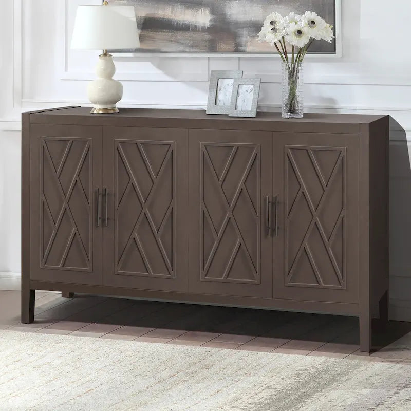 4 Door Wooden Twill Sideboard