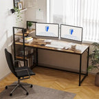 Computerschreibtisch mit offenen Regalen