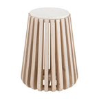 Marble Top Side Table with Wood Frame