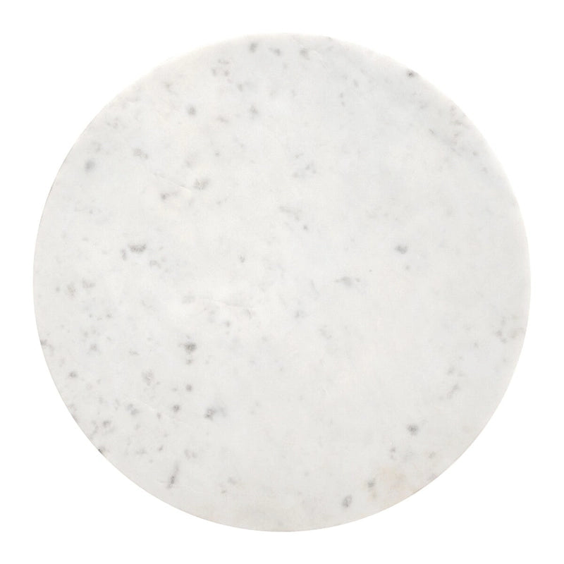 Marble Top Side Table with Wood Frame