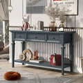 Console Table with 3 Drawers and Bottom Shelf