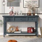Console Table with 3 Drawers and Bottom Shelf