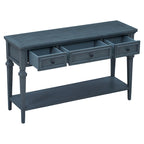 Console Table with 3 Drawers and Bottom Shelf