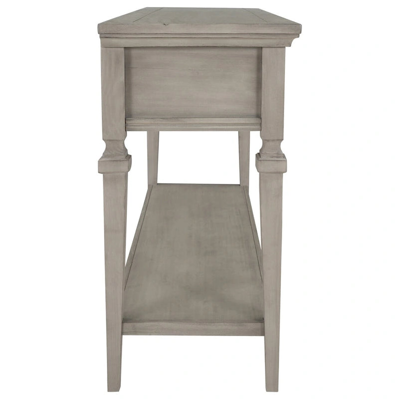 Console Table with 3 Drawers and Bottom Shelf