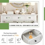 Console Table with 3 Drawers and Bottom Shelf
