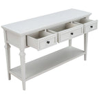 Console Table with 3 Drawers and Bottom Shelf