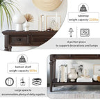 Console Table with 3 Drawers and Bottom Shelf