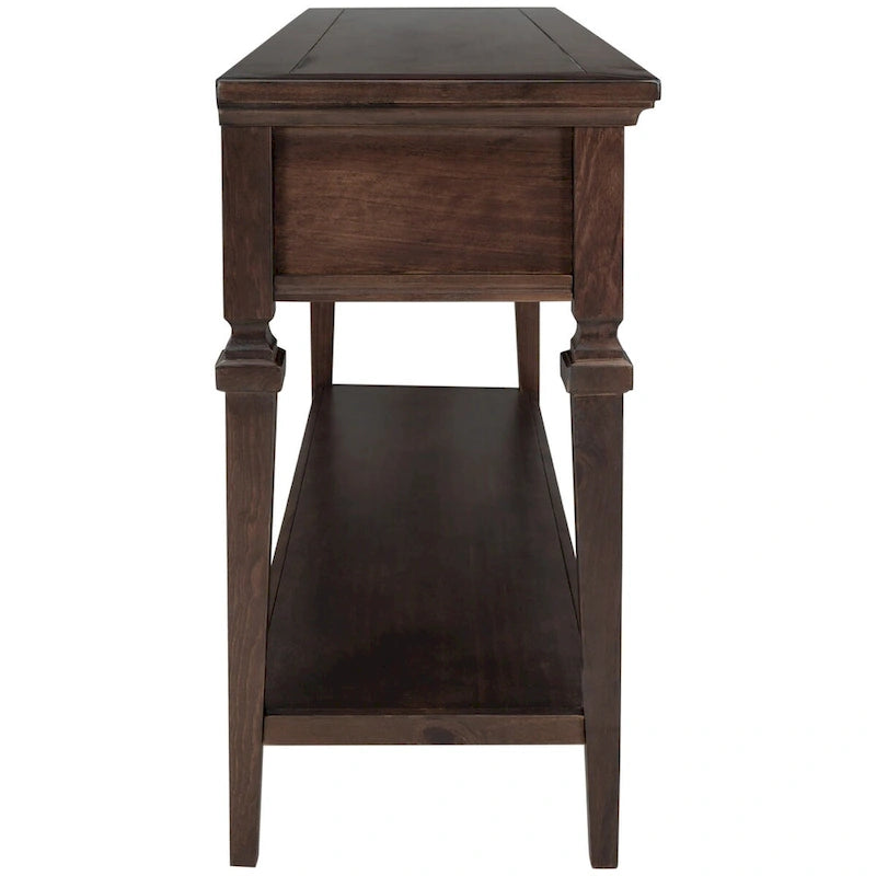 Console Table with 3 Drawers and Bottom Shelf